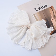 쉬폰 주름 리본 자동핀_3COLOR