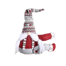 Xmas 테마 홈룸 Decorat를위한 인형 커튼 타이백 커튼 후크를위한 절묘한 크리스마스 커튼 홀더 만화 그놈, 소녀, 1개