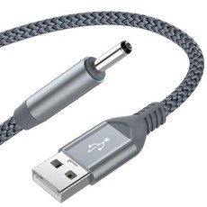 6.6FT 5V USB-DC 3.5mm x 1.35mm 플러그 충전 케이블 교체용 충전기 코드 포레오 루나 루나2 루나3 루나미니2 ISSA 시리즈 E-칫솔 USB 허브 미니 스