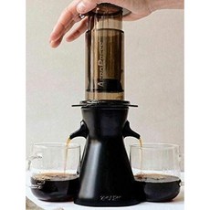 2POUR® Aeropress® 커피 메이커 Delter Coffee Press 또는 Pourover를위한 새로운 듀얼 프레스 액세서리, 단일옵션