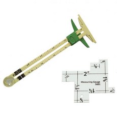 HONEYSEW 5-in-1 슬라이딩 게이지 무료 1pc 측정 게이지 포함 재봉 자 도구, 1개