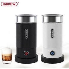 Hibrew 우유 거품기 전동 휘핑 에어로치노 버블티 라떼 아이니AYINI, 화이트
