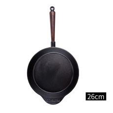 스캡슐트 32cm 호두나무 월넛 모던 무쇠주물 웍, 팬, 26cm 팬볶음(볶음 두가지 사용)