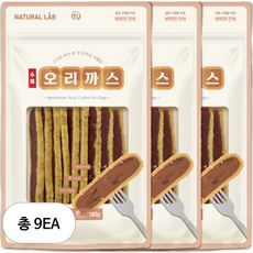 내츄럴랩 수제 강아지 간식, 오리까스, 100g, 9개