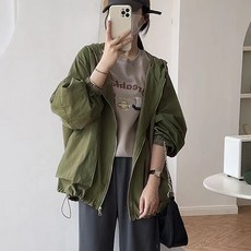 루스리더 여성 후드 집업 점퍼 캐주얼 바람막이 M261 렉스 여성 가을 후드 집업 점퍼 캐주얼 바람막이 M261