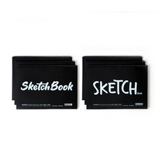 PaperPhant 프리미엄지 스케치북 화이트(220g) & 미색(200g) 6권 밸류팩, 40페이지 (총 240페이지)