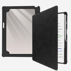 Stankeloko Remarkable Paper Pro 11.8인치 2024용 케이스 스마트 자동 슬립/웨이크 북 폴리오 슬림하고 튼튼한 보호 커버 펜 홀더 포함 Remar, 블랙, 1개