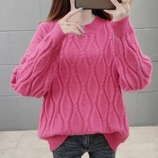 [리즈어게인] 물결 웨이브 꼬임 니트