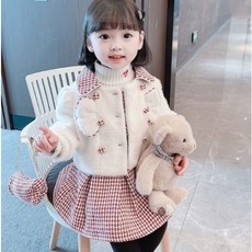 더쭈야 여아 투피스 상하복 아동 원피스 자켓 가방세트 겨울원피스 키즈 자매 등원 행사