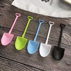 디저트 일회용 숟가락 아이스크림 스푼 삽모양 푸딩, 1개, 35. 난초색 벌크 1000개