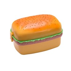 만화 햄버거 도시락 상자 성인 작업을 위한 포크와 스푼 식품 저장 용기가 있는 3개의 구획 도시락 상자, 여러 가지 빛깔의, 직사각형, PP, 1개
