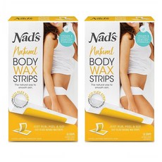 네즈 바디 왁스 스트립 16개입 2팩 Nad's Natural Body Wax Strips 16 Pack, 2개