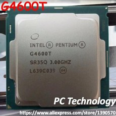 인텔 펜티엄 G4600T QS 버전 데스크톱 프로세서 듀얼 코어 CPU HD630 그래픽 3.00GHz 3M LA1151 안심배송, 한개옵션0