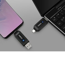 코시 타입C 모던 USB3.0 OTG 카드리더기, CR3440C, 블랙