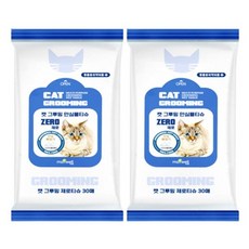 고양이 그루밍 물티슈 30매 2P 반려묘 세정 캣티슈, 2개