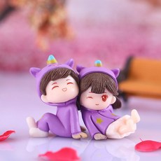 자동차 차량용 악세사리 모니터 가정 사무실 대시보드 대쉬보드 실내 새차 선물 기프트, 퍼플 등지기 남여, 1개