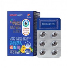 [순수한삼] 대원제약 루테인 마리골드 포르테 500mg x 90캡슐 3개월분, 1개월분(19700원), 3개, 90정