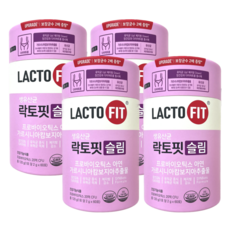 종근당 건강(주) 락토핏 생 유산균 슬림 프로바이오틱스 아연 유산균 라토픽 LACTO FIT 4개 60포