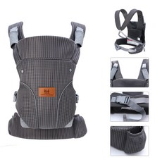 Miacle baby 3D 메쉬 베이비 캐리어 아기띠, 회색