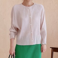 홍쉬 봄 플리츠 주름 톰 가디건