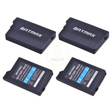 PSP배터리 Batmax PSP2000 배터리 2400mAh 소니 PSP3000 PSP 2000 3000 게임 패드 플레이 스테이션 휴대용 컨트롤러, [04] 4 battery, 4 battery