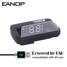 EANOP 미러 GPS HUD 헤드 업 디스플레이 자동차 속도 프로젝터 자동 속도계 KMH/KPM 모든 자동차 트럭 차, 01 Black_01 CHINA