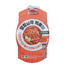 [냉장 배송] 쉐프엠) 말랑 납작 떡볶이 오리지날, 3개, 240g