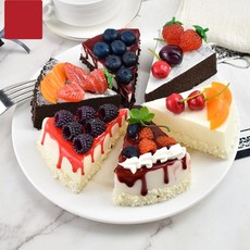 마켓에스 과일 조각케이크 생일케이크 빵 모형 장식 소품 6종, 1번