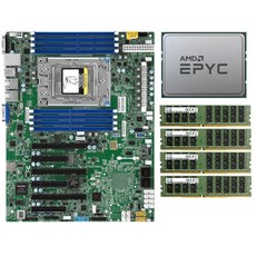 AMD EPYC 7551P CPU 32 코어 프로세서 슈퍼 H11SSL-i 마더보드 서버 4x32GB 2133P RAM, [03] RAM, 03 RAM