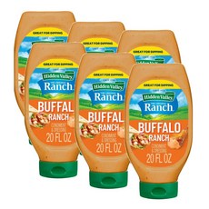 히든벨리 버팔로 랜치 소스 토핑 앤 드레싱 Hidden Valley Buffalo Ranch, 6개, 591ml
