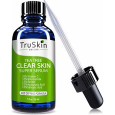 TruSkin (미국직배) 트루스킨 티트리 클리어스킨 슈퍼 세럼 30ml Tea Tree Clear Skin Serum with 20% Vitamin C Retinol Niacinamide Salicylic Acid & Hyaluronic, 1개
