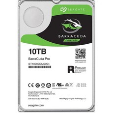 씨게이트 BarraCuda Pro 10TB 내장 하드 드라이브 성능 HDD – 컴퓨터 데스크톱 PC용 3.5인치 SATA 6Gb/s 7200RPM 256MB 캐시 데이터 복구(ST - 씨게이트barracuda7200rpm256mb