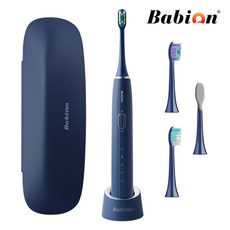  바비온 퍼펙트케어 레인보우 음파 전동칫솔 + 칫솔모 3p + 혀클리너 세트, 네이비 
