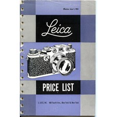 1953 Leica Leitz 가격표집 종합 렌즈 카메라 M3 프로젝터 등