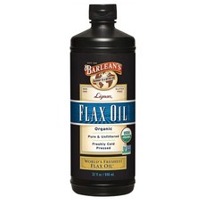 Barlean's Organic Lignan Flax Oil 발린스 오가닉 리그난 플랙스 오일 32oz(946ml), 1개, 1