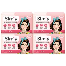 쉬즈 에브리데이일반 팬티라이너, 일반, 40개입, 4개