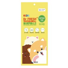 닥터프레시플러스 어린이 유아 초등학생 kf94 마스크 소형 마스크, 1개, 상세페이지 참조