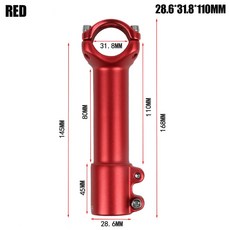 자전거 핸들 수직 스템 라이저 35cm 피팅 T-튜브 22 with 커버 카본 4mm, 붉은색, 1개