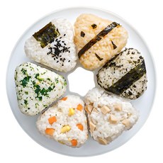 유니복스 삼각김밥 만들기 틀 6구, 화이트, 1개