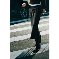 ZARA 여성원피스 스트레이트 롱 스커트 더블 웨이스트 미디 팬츠