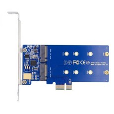 cheang M.2 SSD PCI EX1 어댑터 4 SATA PCIe 3.0/4.0 확장 카드 ASM1064 칩셋 12cm E 브래킷 포함, 2 NGFF to PCI-E X1, 1개