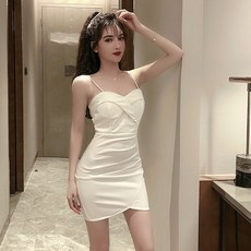 미션글로지스 0봄 여름 나이트클럽 여성의류 슬림핏 허리보정 끈나시 슬립 튜브탑 스키니핏
