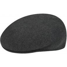 Kangol Wool 504 플랫 캡 회색 (다크 플란넬) 중간