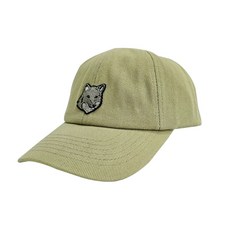 [메종키츠네] 폭스 헤드 볼캡 모자/카키/MM06104WW0096 P357