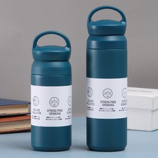 리노 고급 보온 보냉 텀블러 초등 손잡이 350ml, 블루, 1개