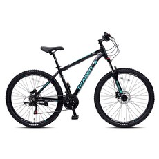 트라젠 TM2700D 27.5인치 알루미늄 유압식 MTB 자전거 완조립, 블랙민트
