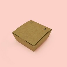 치즈볼 만두 사이드 박스 크라프트 포장 용기 종이도시락 타코야끼 8알~9알 소사이즈, 1개, 50개입
