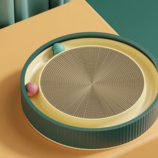 고양이 원형 공놀이 스크래쳐 스크래처 반려묘 흥미유발, 화이트 특대형, 1개