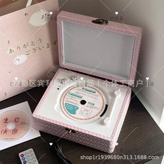 디터람스턴테이블 블루투스 오디오 플레이어 바퀴달린집 인테리어, 체리 파우더, 기본(CD플레이어)