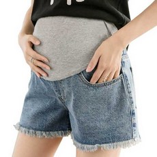 임산부청반바지 임부복 데님 여름 반바지 루즈 청바지 팬츠